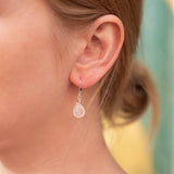 Ohrringe Lilou Rosé Quarz Silber - Fleurs des Prés Jewelry