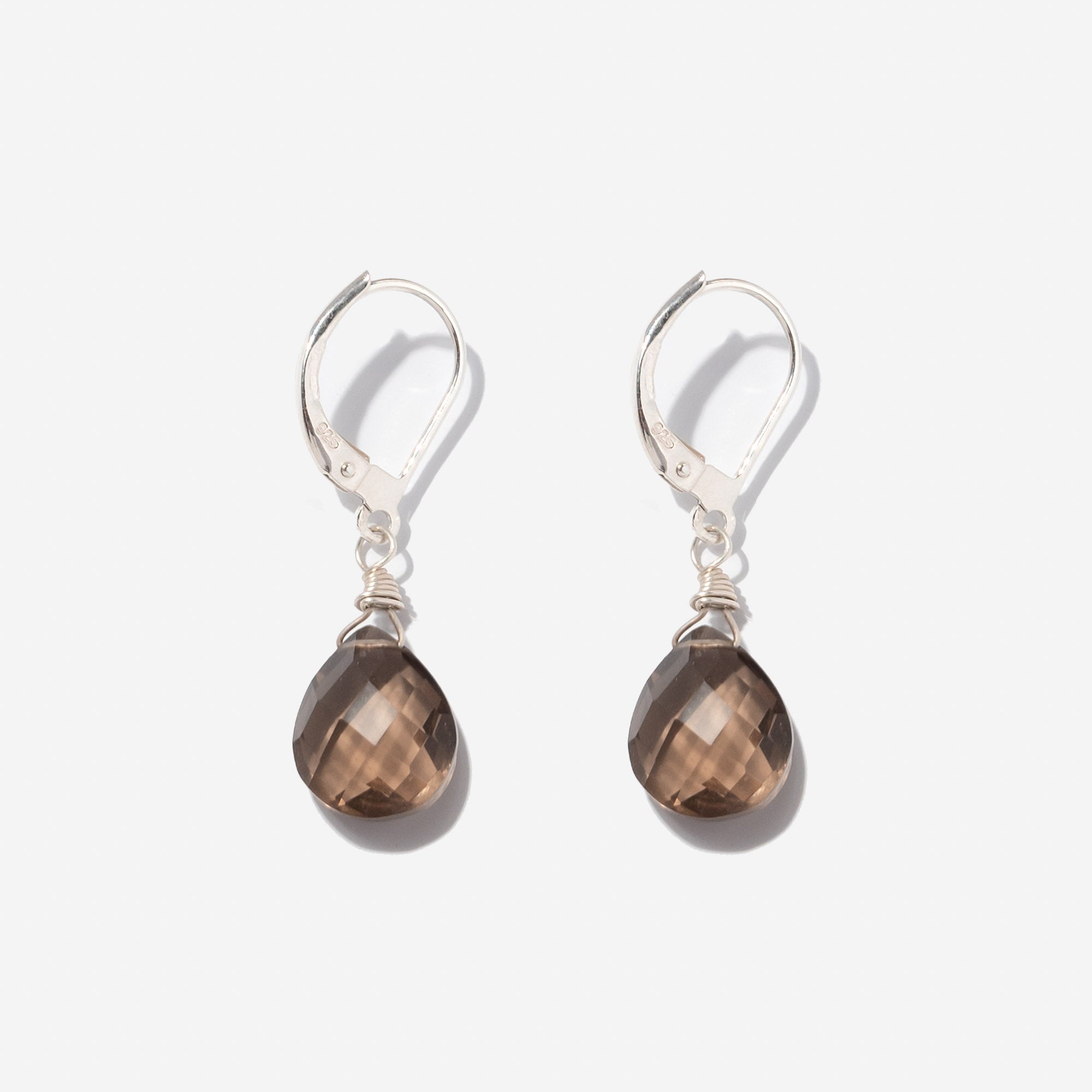 Ohrringe Lilou Smokey Quarz Silber - Fleurs des Prés Jewelry