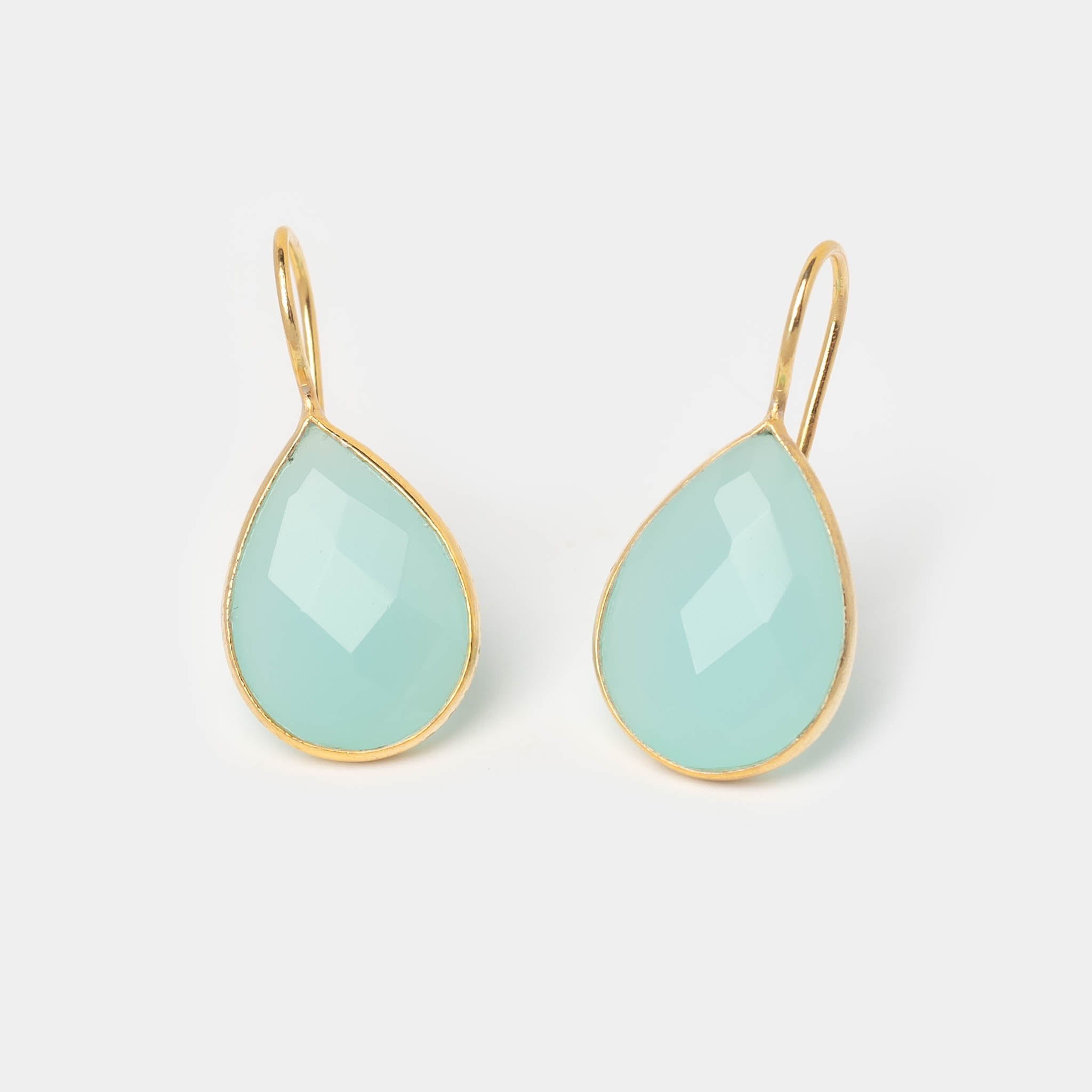Ohrringe Lola Aqua Chalcdeon - Fleurs des Prés Jewelry