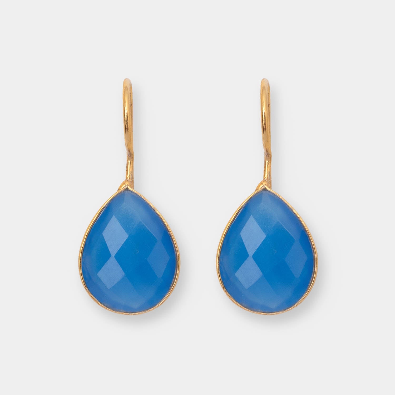 Ohrringe Lola Blue Chalcedony - Fleurs des Prés Jewelry