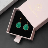 Ohrringe Lola Green Onyx - Fleurs des Prés Jewelry