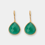 Ohrringe Lola Green Onyx - Fleurs des Prés Jewelry