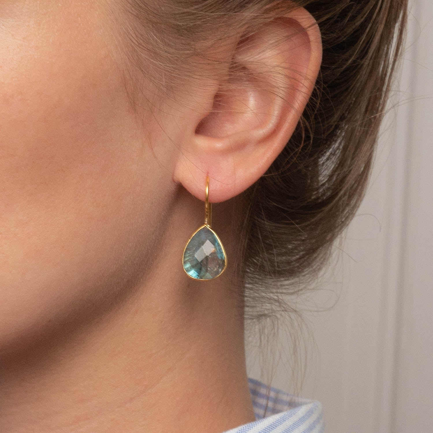 Ohrringe Lola Labradorite Gold - Fleurs des Prés Jewelry