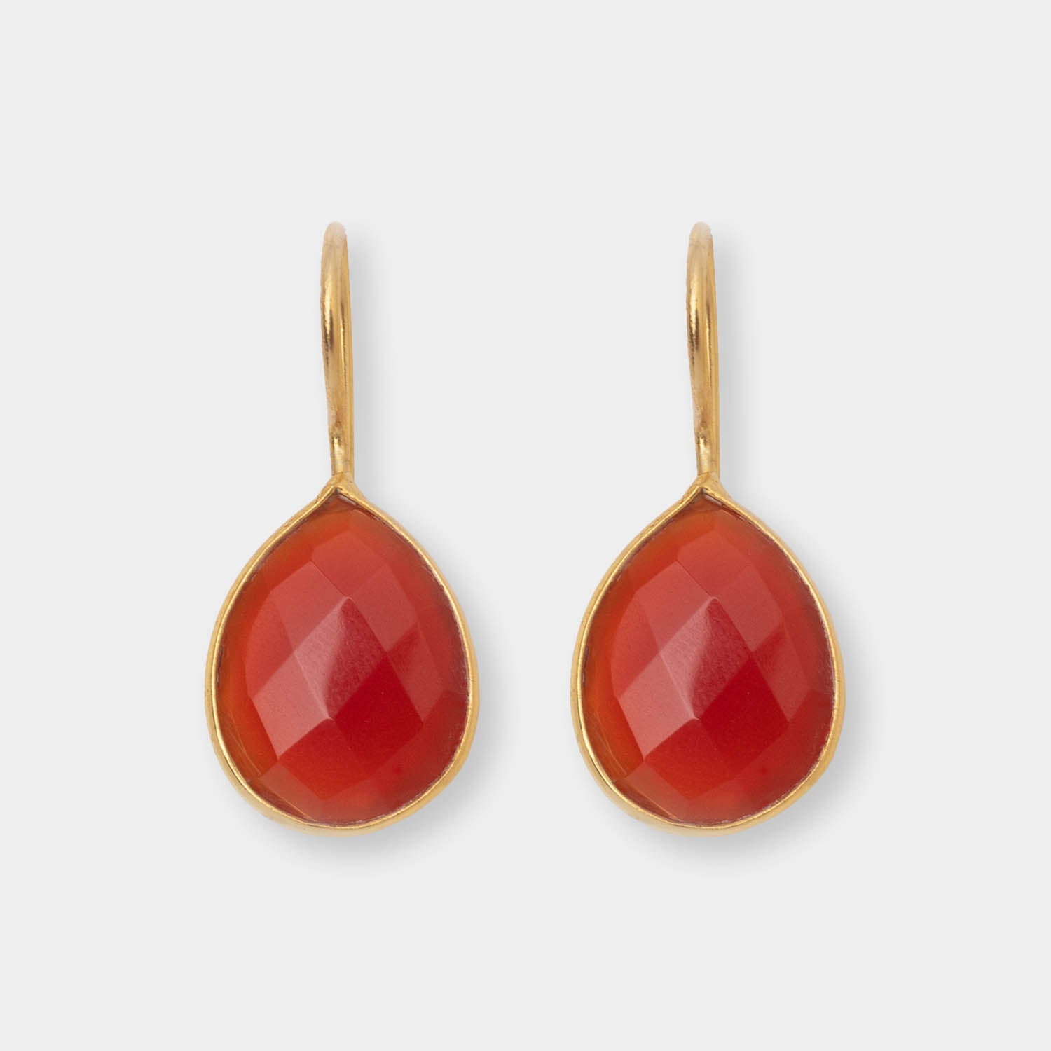 Ohrringe Lola Red Onyx - Fleurs des Prés Jewelry