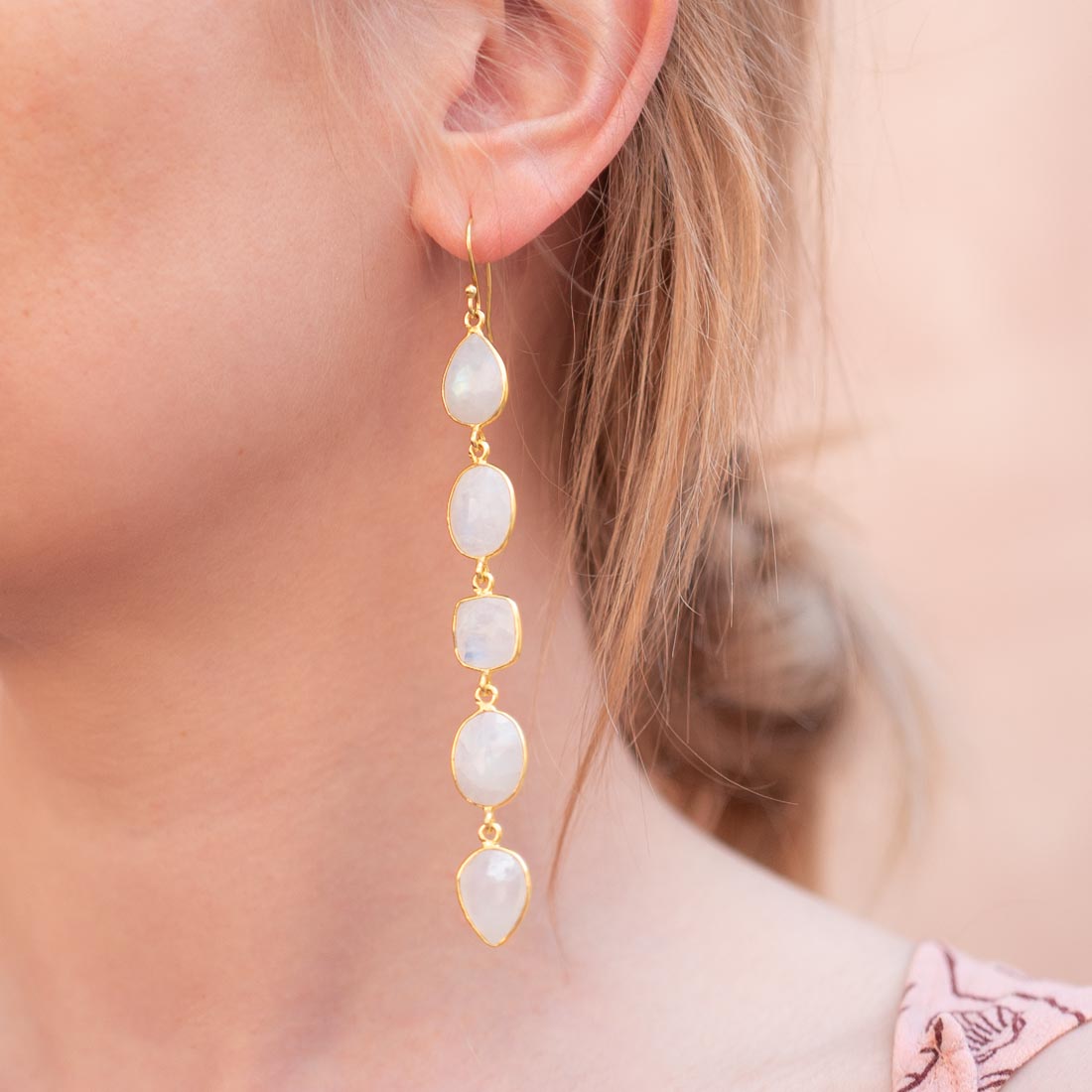 Ohrringe Violette Mondstein - Fleurs des Prés Jewelry