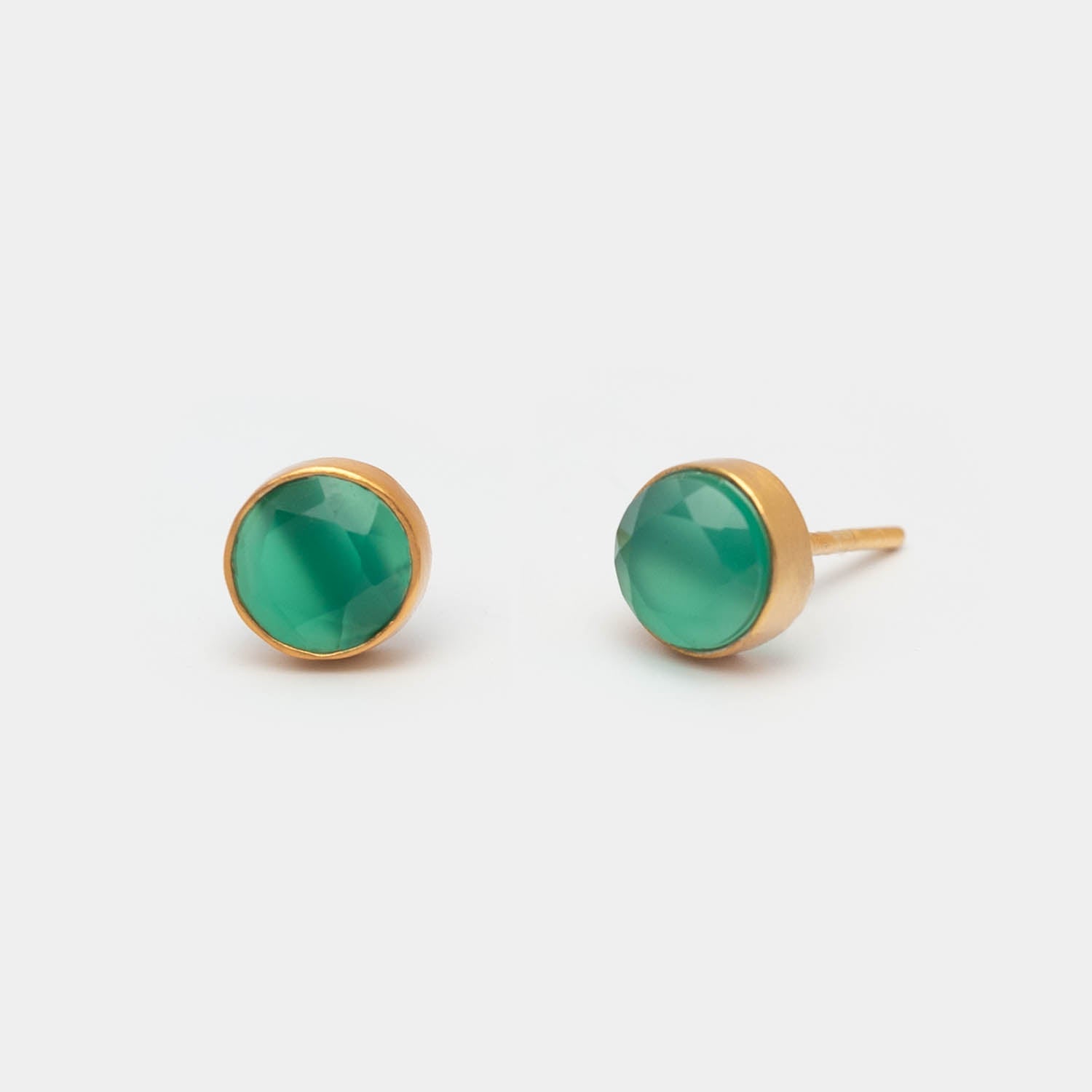 Ohrstecker Charlotte Green Onyx - Fleurs des Prés Jewelry