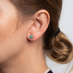 Ohrstecker Dinah Circle Green Jade - Fleurs des Prés
