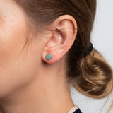 Ohrstecker Dinah Circle Green Jade - Fleurs des Prés