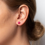 Ohrstecker Dinah Circle Rubin - Fleurs des Prés