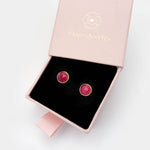 Ohrstecker Dinah Circle Rubin - Fleurs des Prés