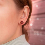 Ohrstecker Eloise Red Onyx - Fleurs des Prés Jewelry