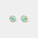 Ohrstecker Eloise Sea Blue Chalcedon - Fleurs des Prés Jewelry