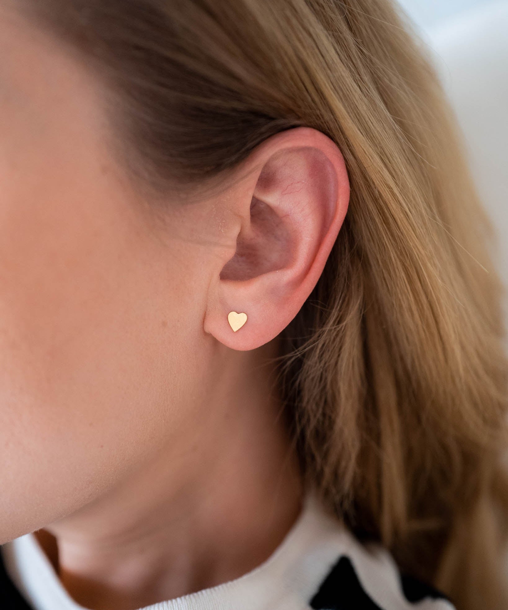 Ohrstecker Mini Heart 14 Karat Gold - Fleurs des Prés