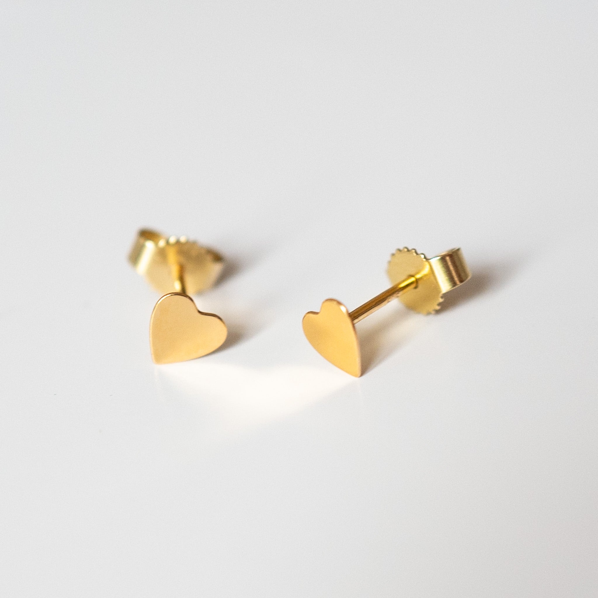 Ohrstecker Mini Heart 14 Karat Gold - Fleurs des Prés