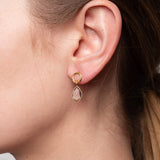 Ohrstecker Pauline mit Ring und lila Rhodolit - Fleurs des Prés
