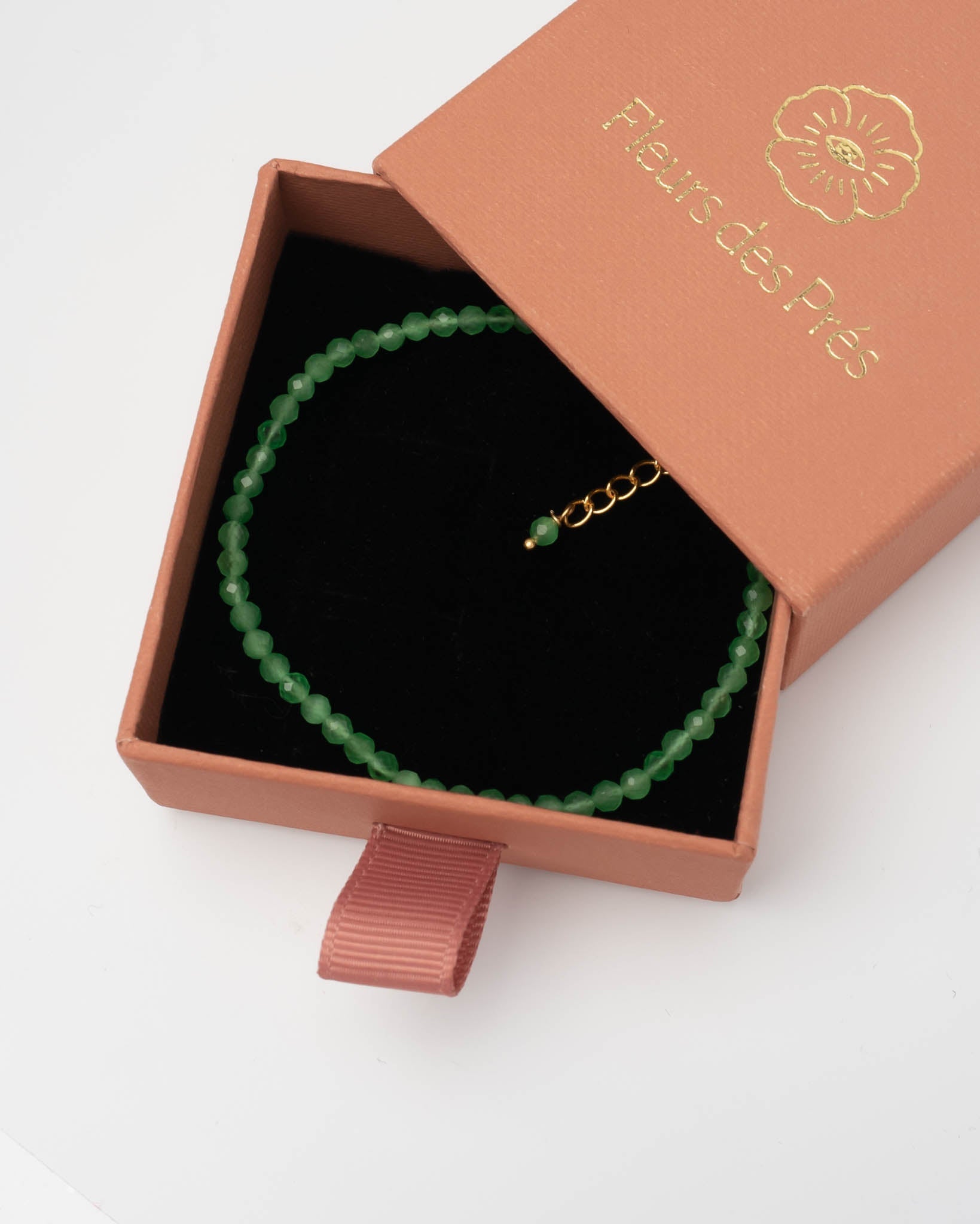 Perlenarmband Sense Grüner Chalcdeon - Fleurs des Prés Jewelry