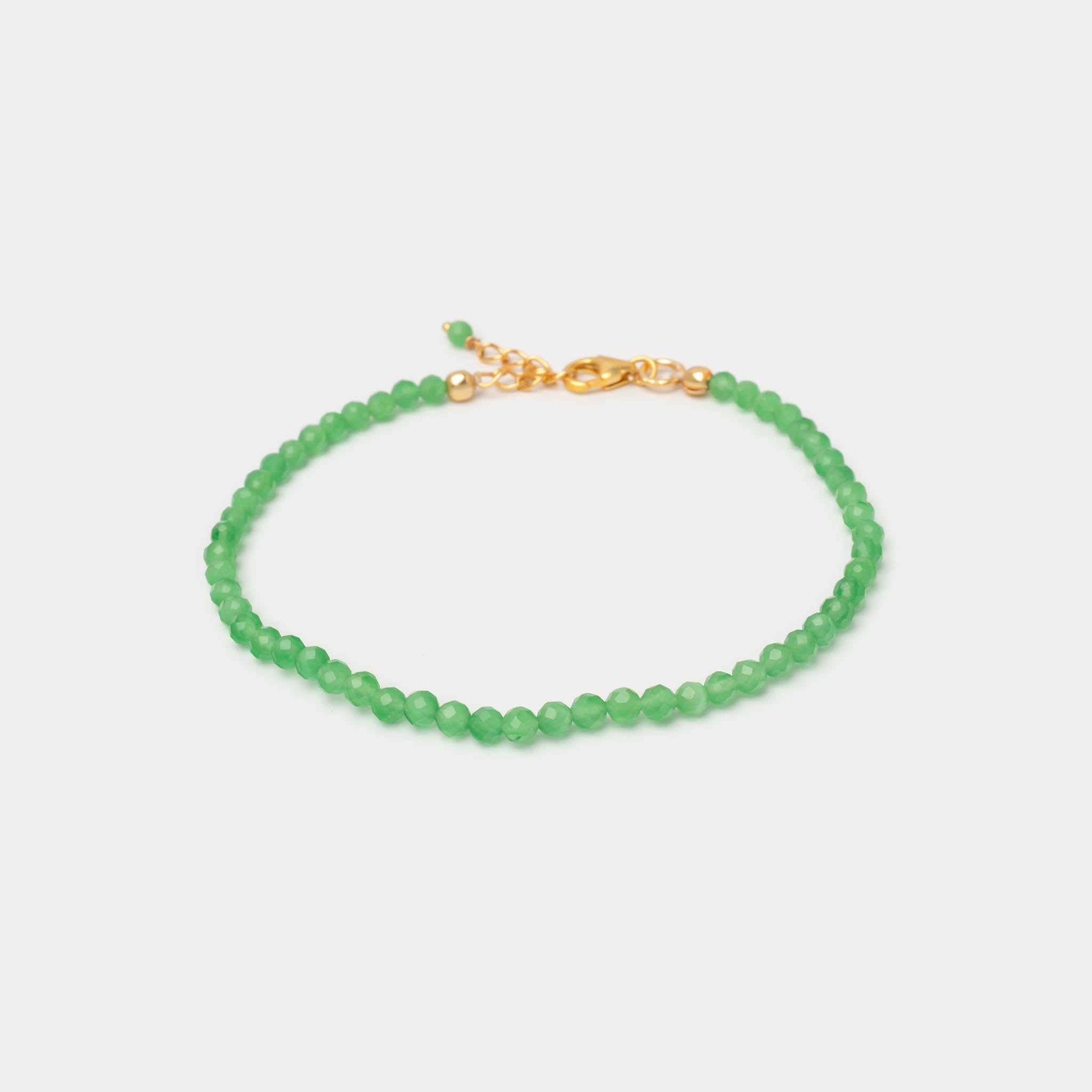 Perlenarmband Sense Grüner Chalcdeon - Fleurs des Prés