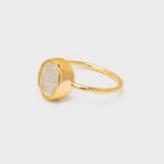 Ring Aline Oval Moonstone - Fleurs des Prés