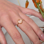 Ring Aline Oval Rose Chalcedony - Fleurs des Prés