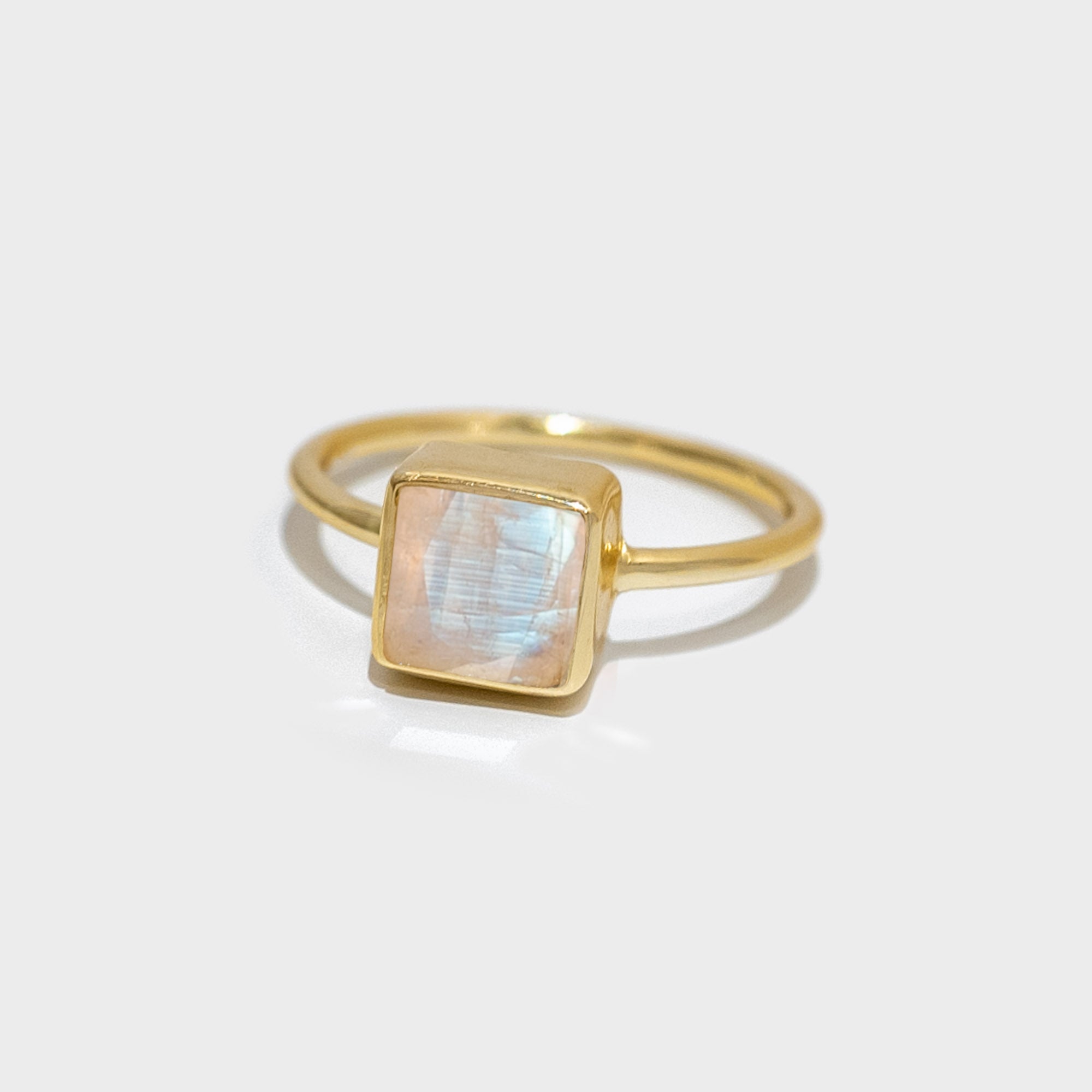 Ring Aline Square Moonstone - Fleurs des Prés Jewelry