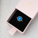 Ring Amelie Blue Chalcedony - Fleurs des Prés