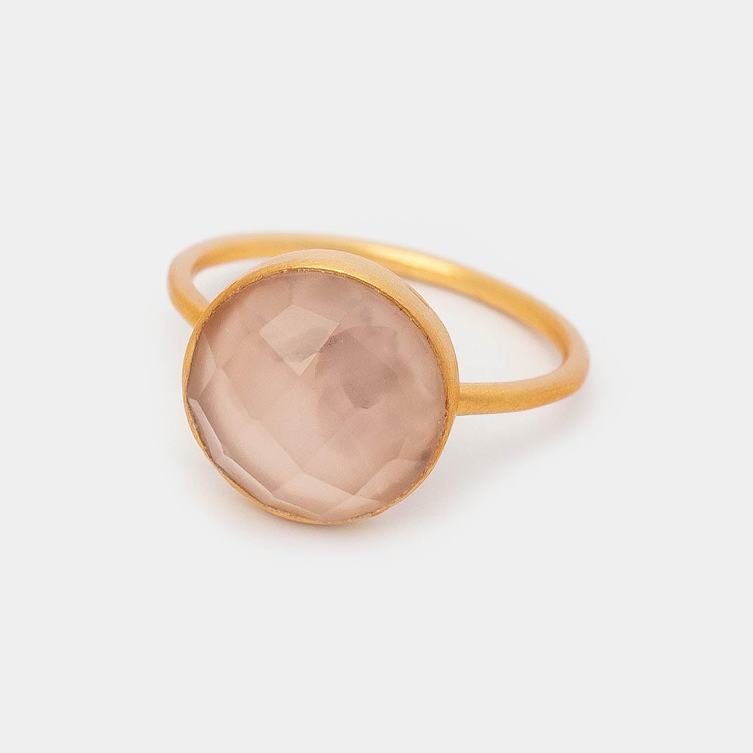 Ring Amelie Pink Chalcedony - Fleurs des Prés Jewelry