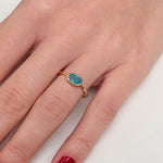 Ring Amie Neon Blue Jade - Fleurs des Prés Jewelry