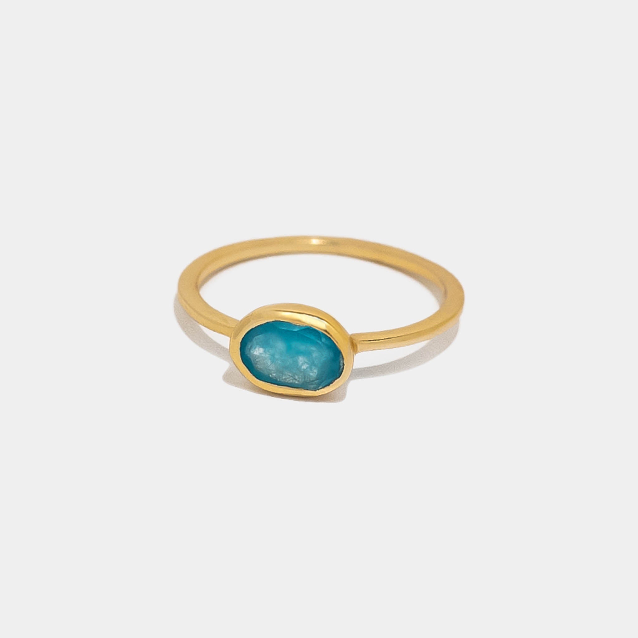 Ring Amie Neon Blue Jade - Fleurs des Prés Jewelry