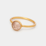 Ring Charlotte Pink Chalcedony - Fleurs des Prés Jewelry