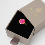 Ring Cher Hot Pink Chalcedon - Fleurs des Prés