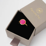 Ring Cher Hot Pink Chalcedon - Fleurs des Prés Jewelry