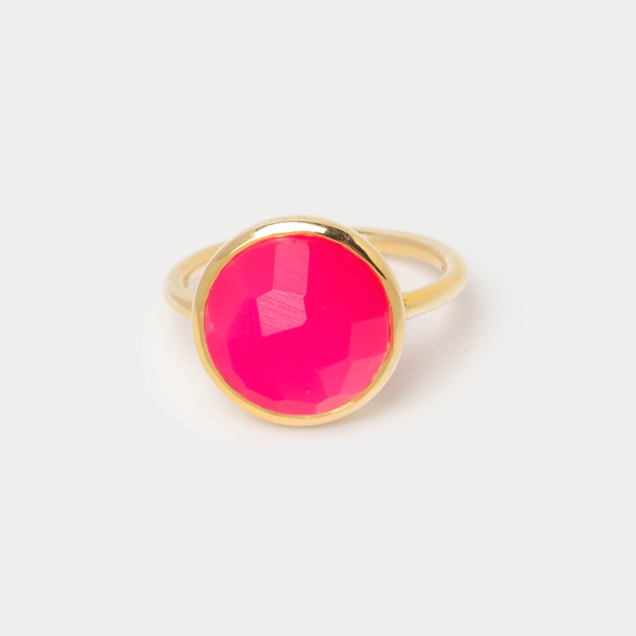 Ring Cher Hot Pink Chalcedon - Fleurs des Prés Jewelry