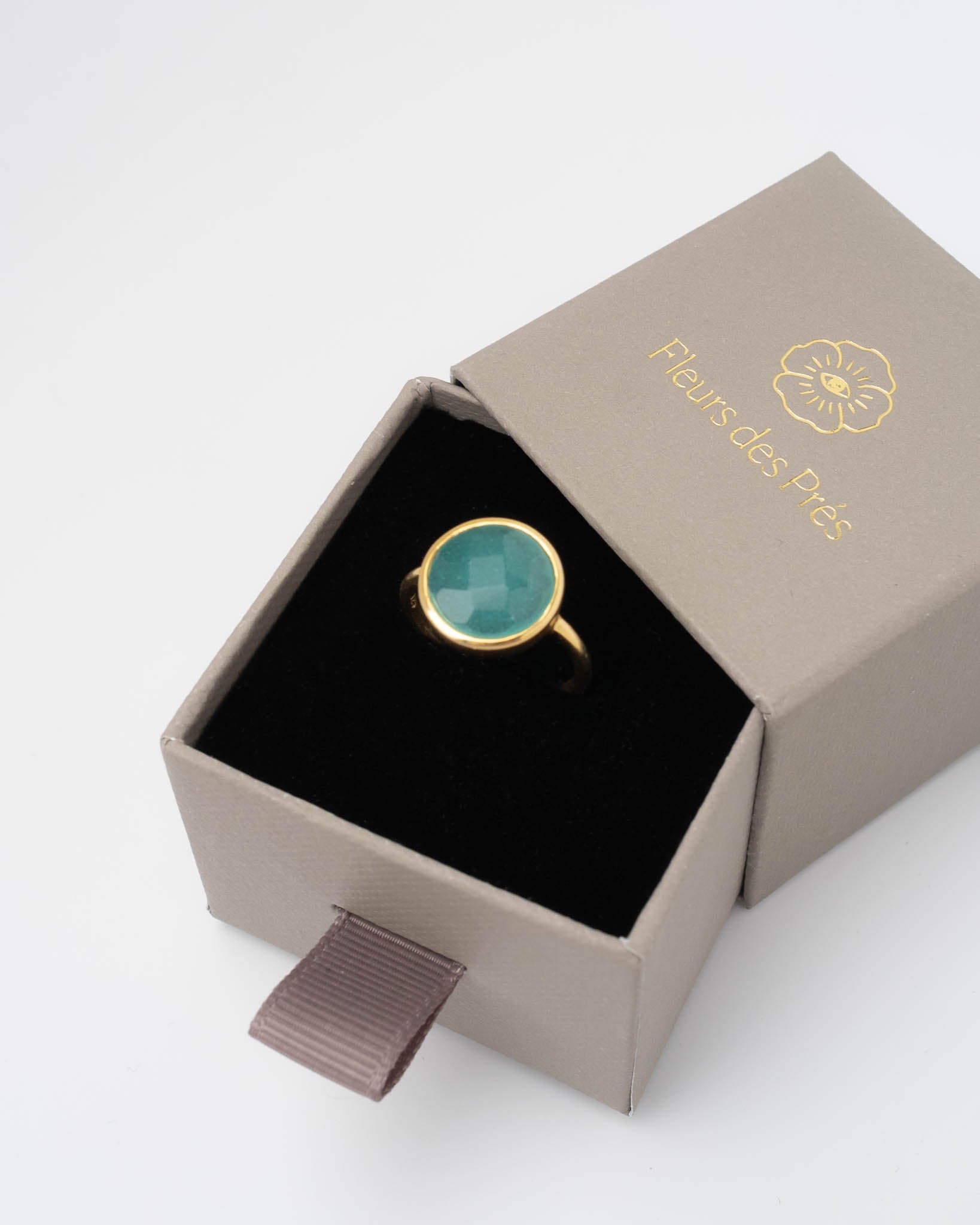 Ring Cher Sea Blue Chalcedon - Fleurs des Prés
