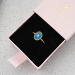 Ring Claire Light Blue Chalcedony - Fleurs des Prés