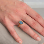 Ring Claire Light Blue Chalcedony - Fleurs des Prés