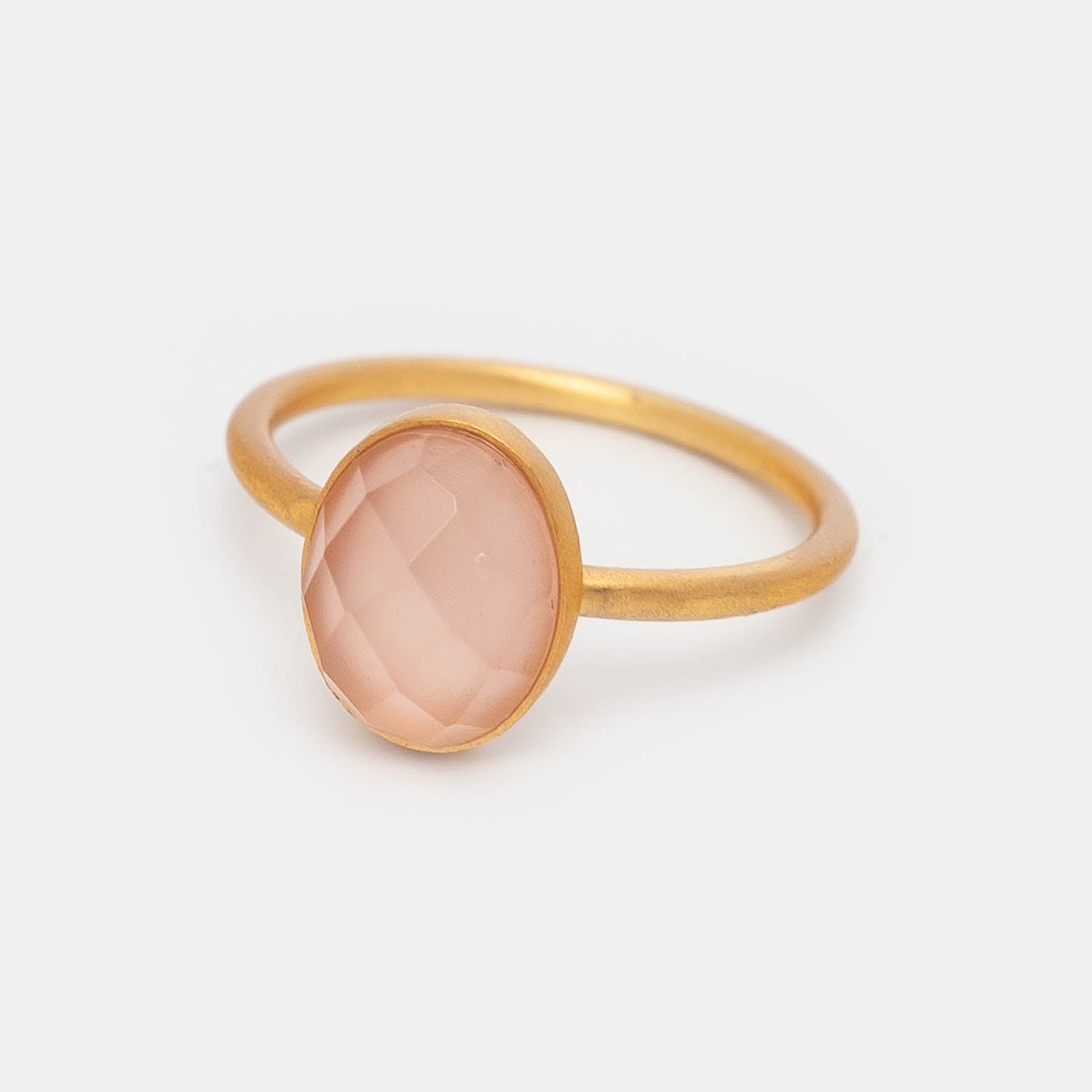 Ring Claire Pink Chalcedony - Fleurs des Prés Jewelry
