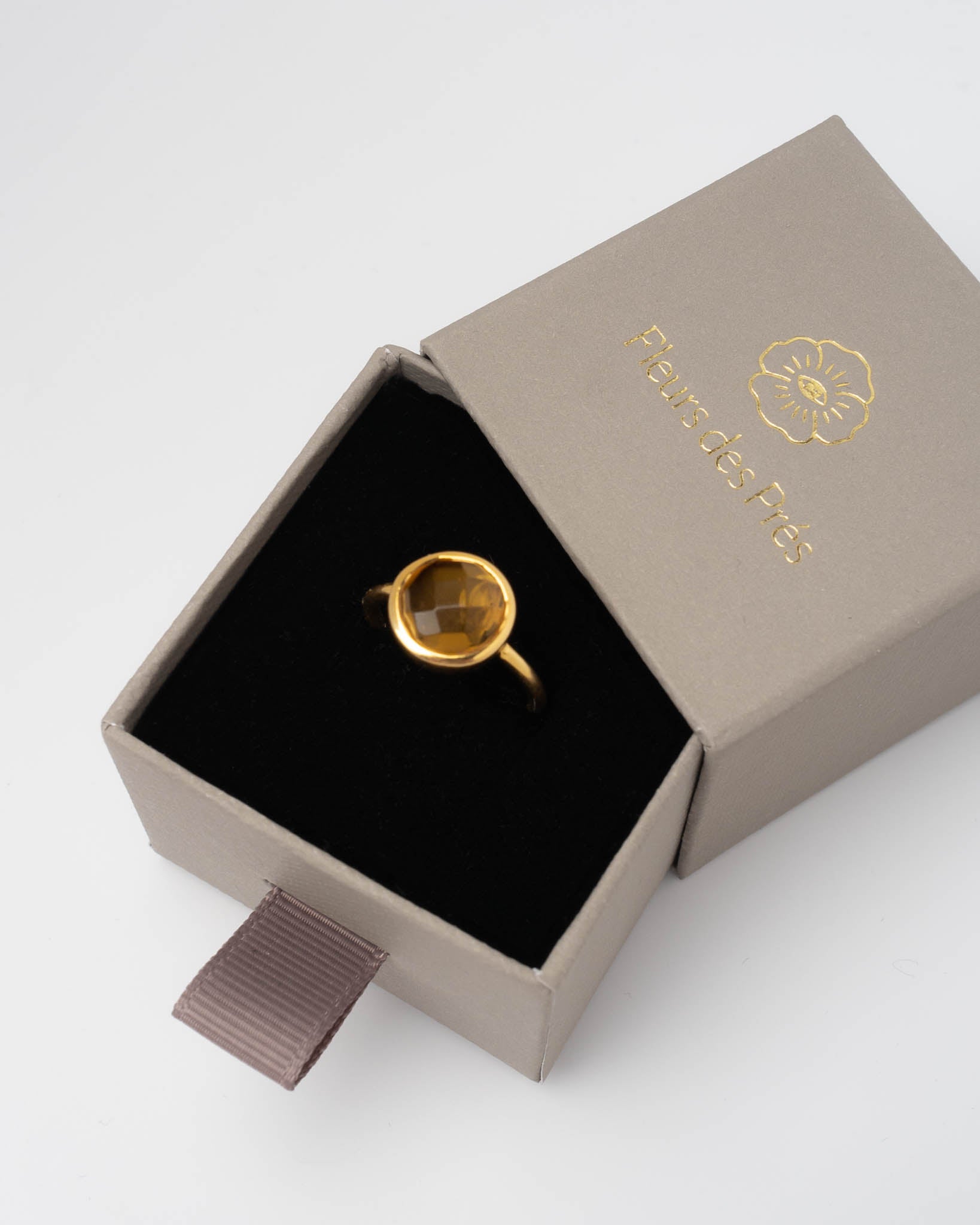 Ring Coco Citrin - Fleurs des Prés