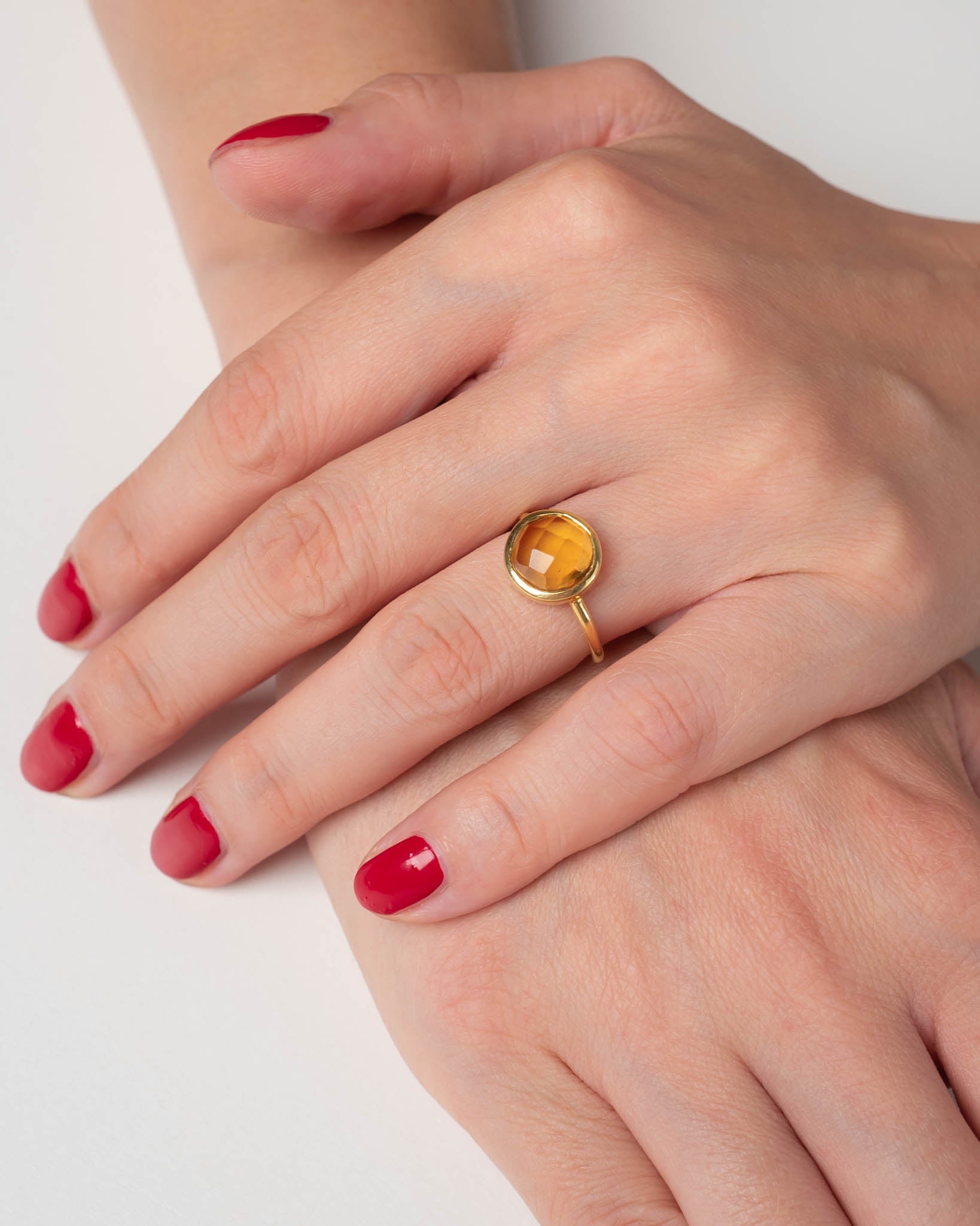 Ring Coco Citrin - Fleurs des Prés