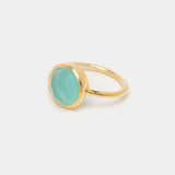 Ring Coco Sea Blue Chalcedon - Fleurs des Prés Jewelry