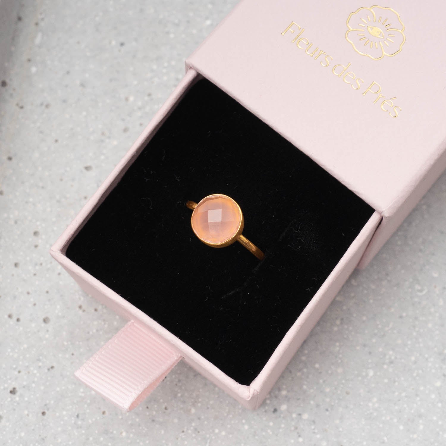 Ring Eloise Pink Chalcedony - Fleurs des Prés